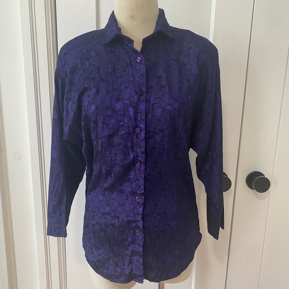 Vintage Purple blouse blouse - Picture 1 of 8